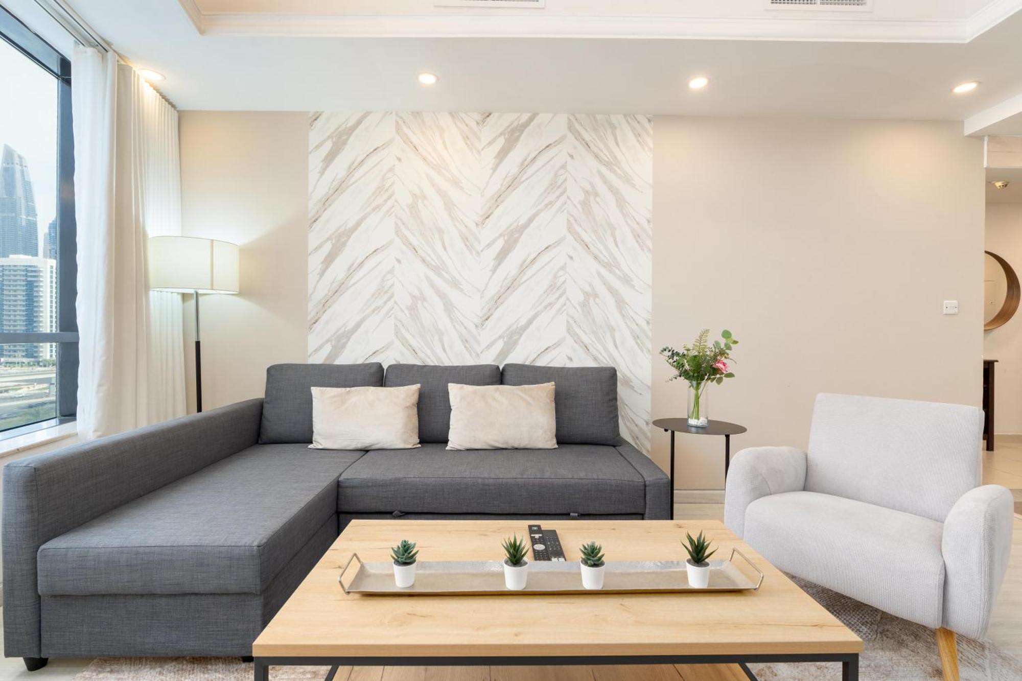 Modern 1Br Apartment In Jlt Next To Metro With City Views Дубай Экстерьер фото