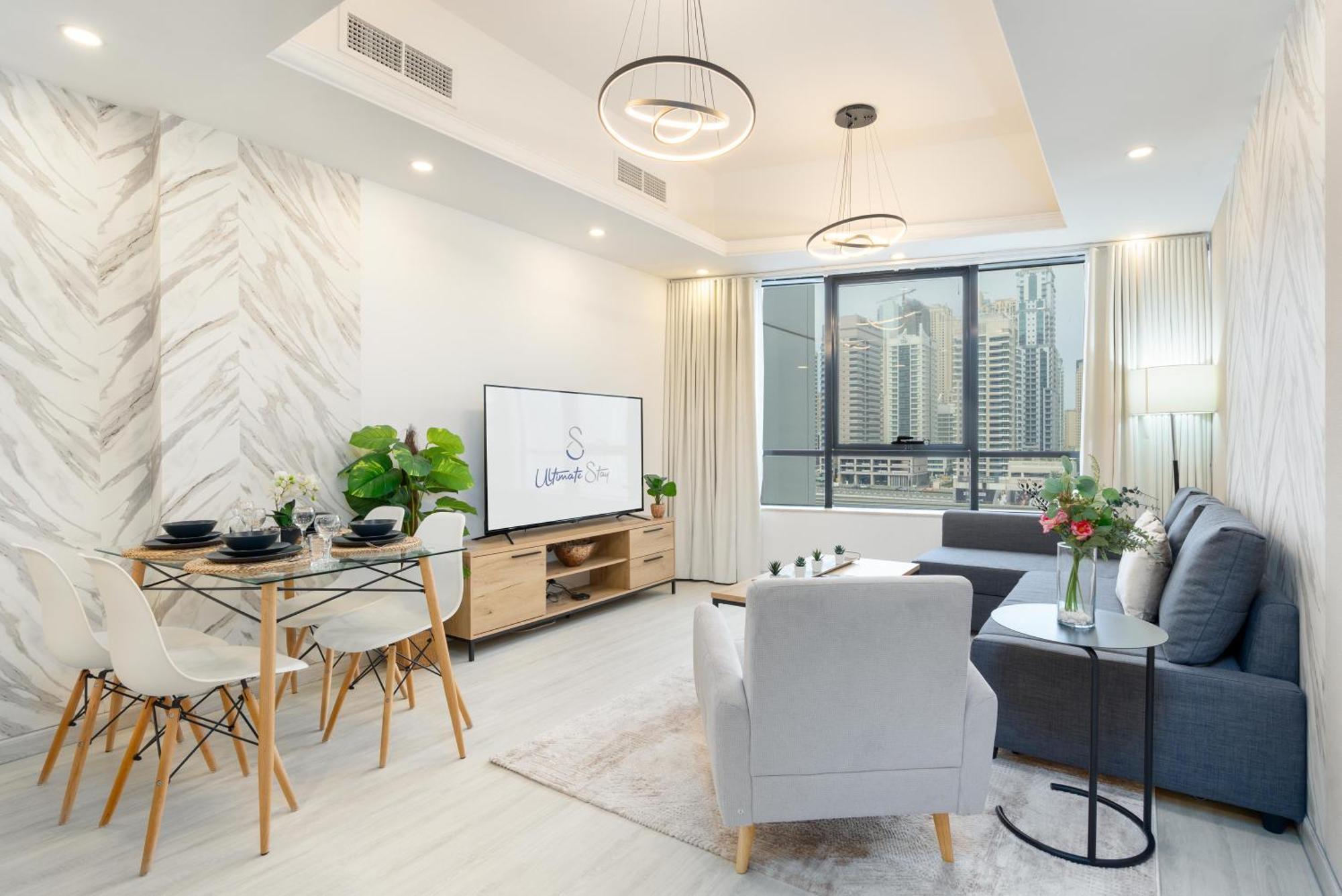 Modern 1Br Apartment In Jlt Next To Metro With City Views Дубай Экстерьер фото